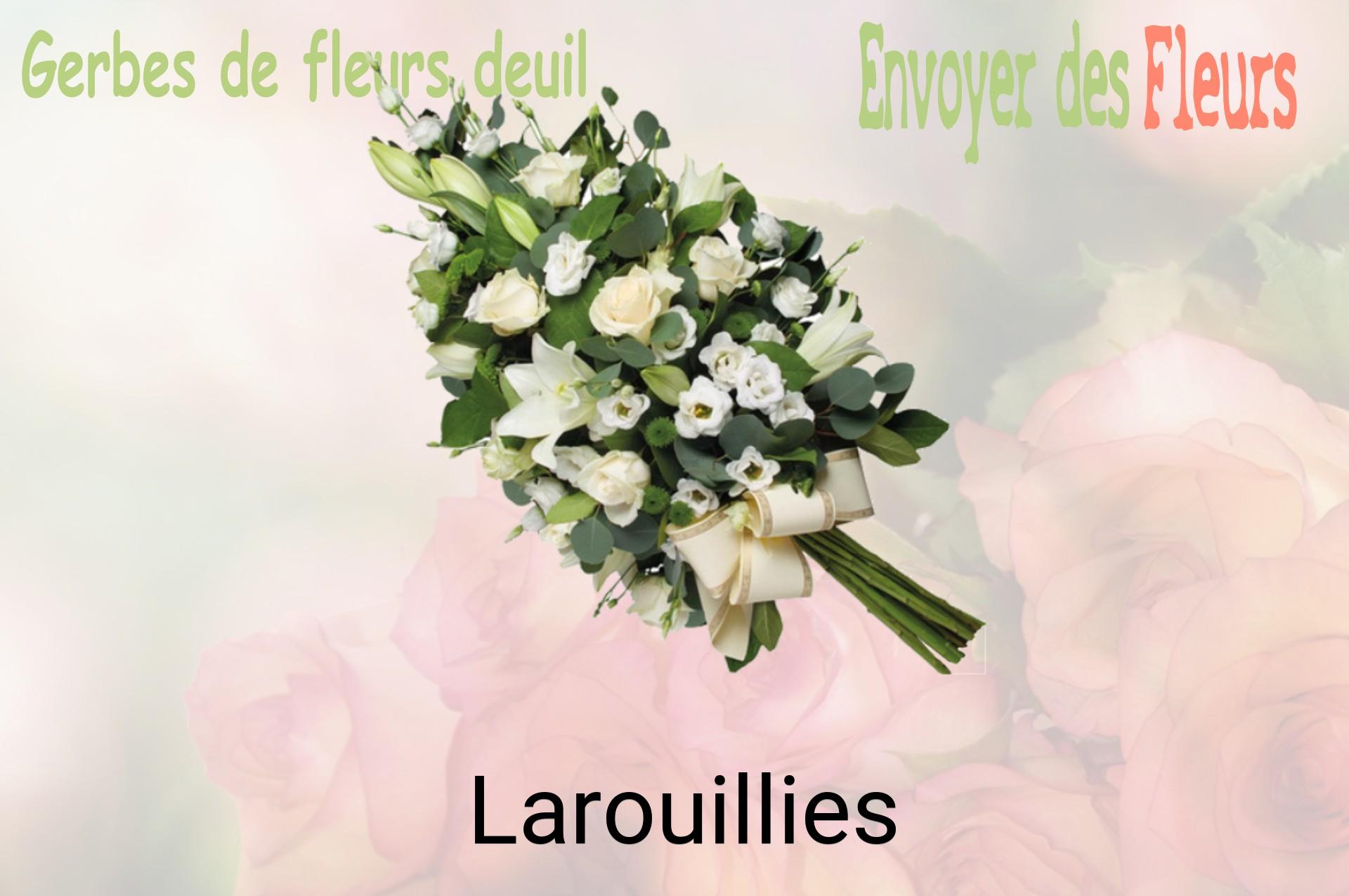 Gerbe de fleurs de deuil livrée à Larouillies